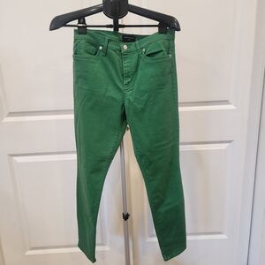 Banana Republic Skinny Fit Bright Green Stretch Denim Jeans